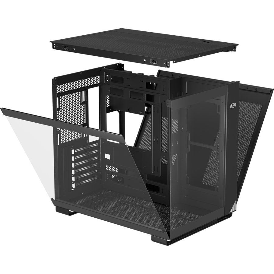 Carcasa C3 T500  Middle Tower ATX  Sticla Securizata  Negru