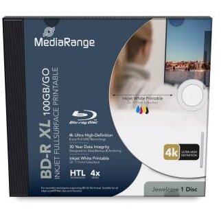 Mediu Optic BD-R XL 100GB 4x Speed Inkjet