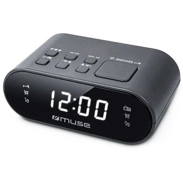 Radio Cu Ceas Dual Alarma MUSE PLL M-10 CR Negru