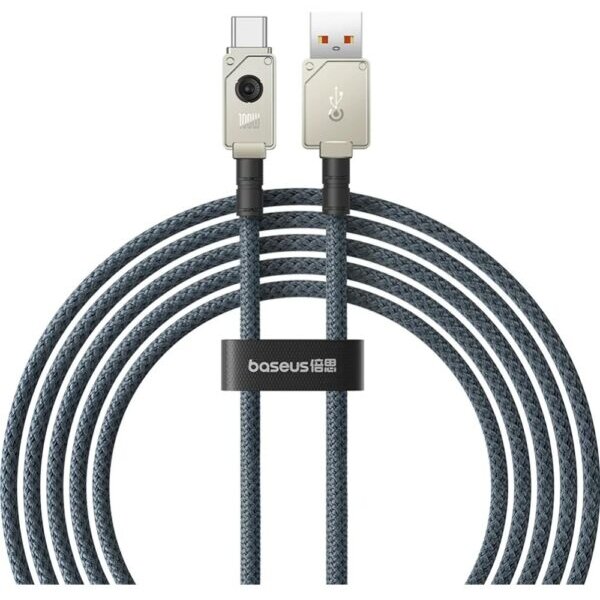 Cablu de Date / Încărcare Baseus Unbreakable Fast Charging pt Smartphone USB la USB Type-C 100W 2M Braided Gri