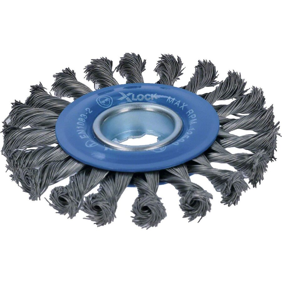Bosch X-LOCK disc brush Heavy for Metal 115mm, knotted (O 115mm, 0.5mm wire)