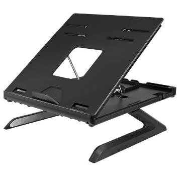 Suport de Birou AA0133 pentru Notebook 9 Pozitii Holder pentru Smartphone Suporta Dimensiuni 10-15.6Inch Pliabil Negru