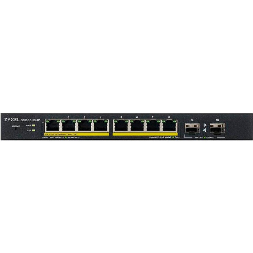 Accesoriu server GS1900-10HP V2, Switch (black, fanless)