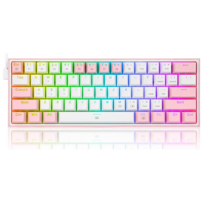 Tastatura Redragon K617 Fizz, iluminare RGB, Wired, USB (Alb/Gri) - imagine 2