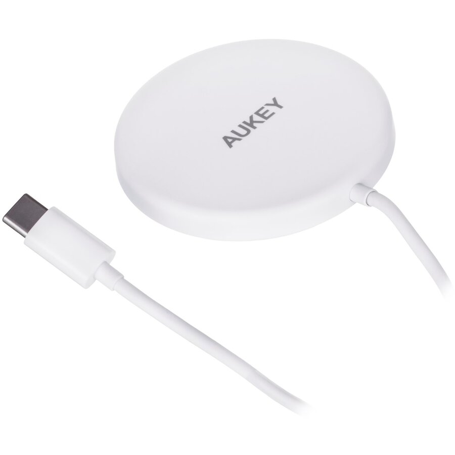 Incarcator Aircore LC-A1 Wireless Magnetic QI USB-C 15W Alb