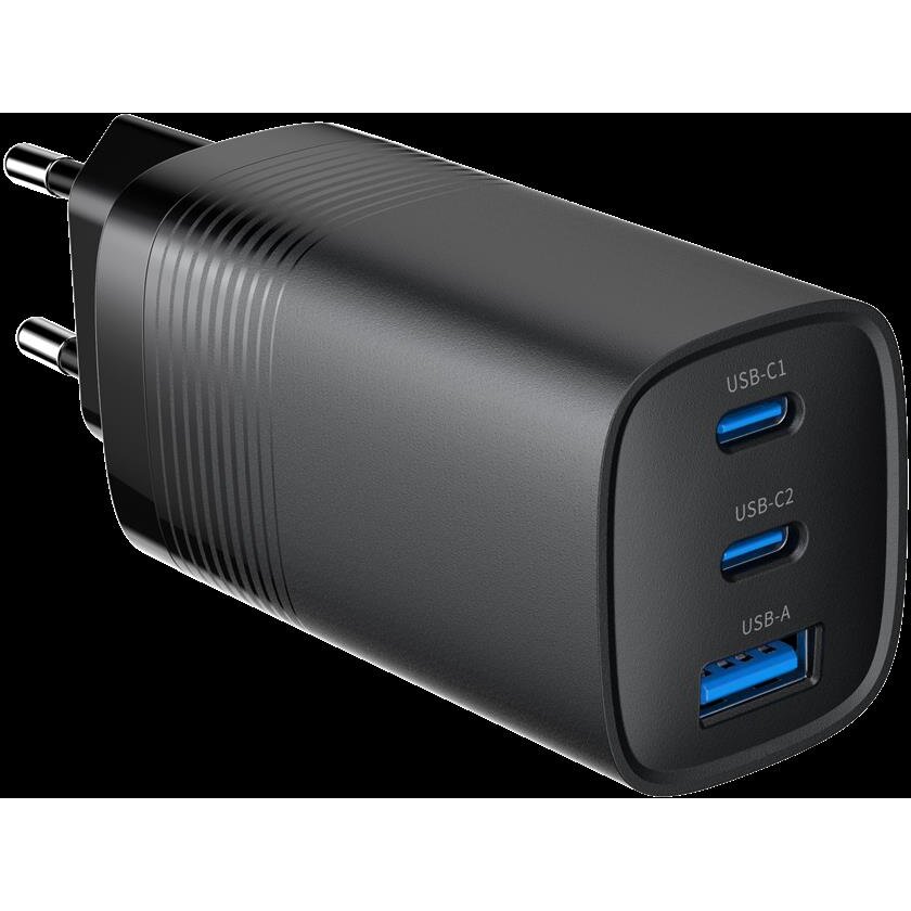 Incarcator Retea TA-UC-PDQC65-01-BK  65W  Fast Charger x2 USB Type-C Negru