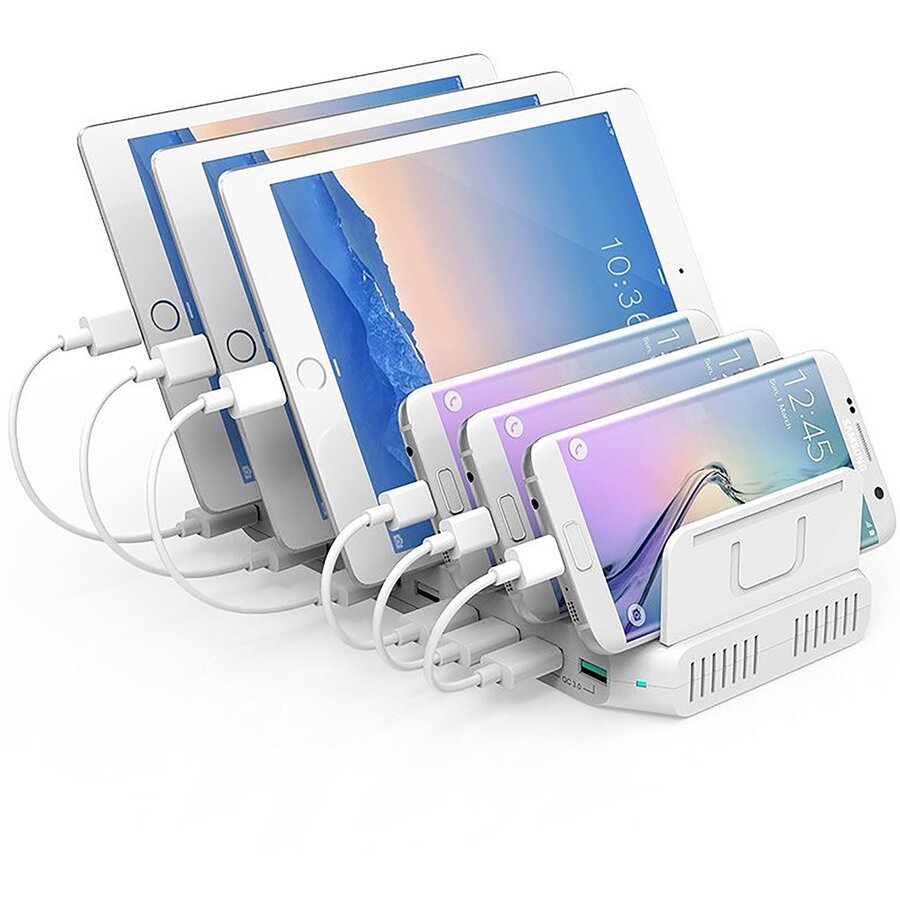 Statie Incarcare Y-2190A USB 2.0  LED  96W Alb