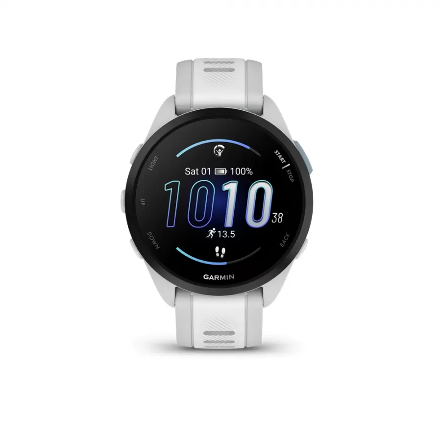 Ceas Inteligent Garmin Forerunner 165 Display Amoled Alb/Gri