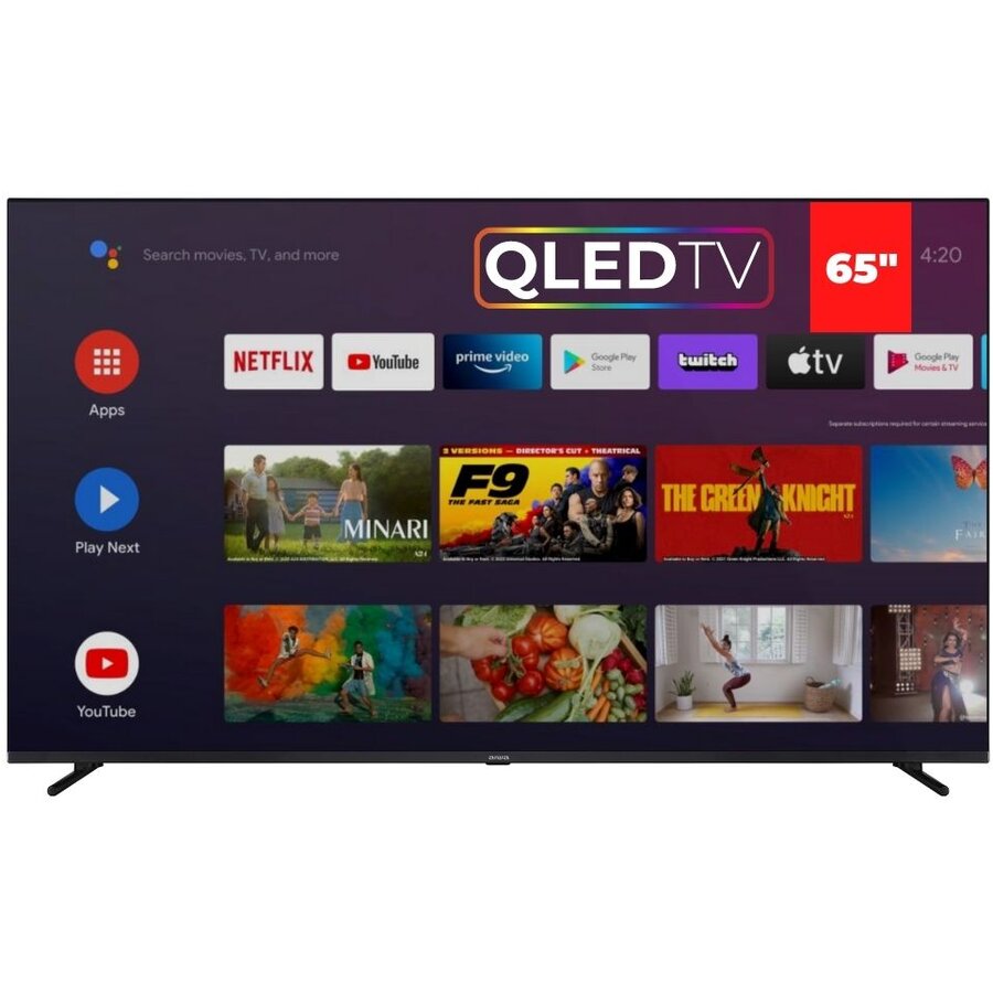 Televizor QLED SLIM 4K Android TV 65Inch Negru
