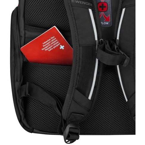 Rucsac Wenger Meteor pentru Laptop 17Inch cu Buzunar pentru Tableta Negru — imaginea 5