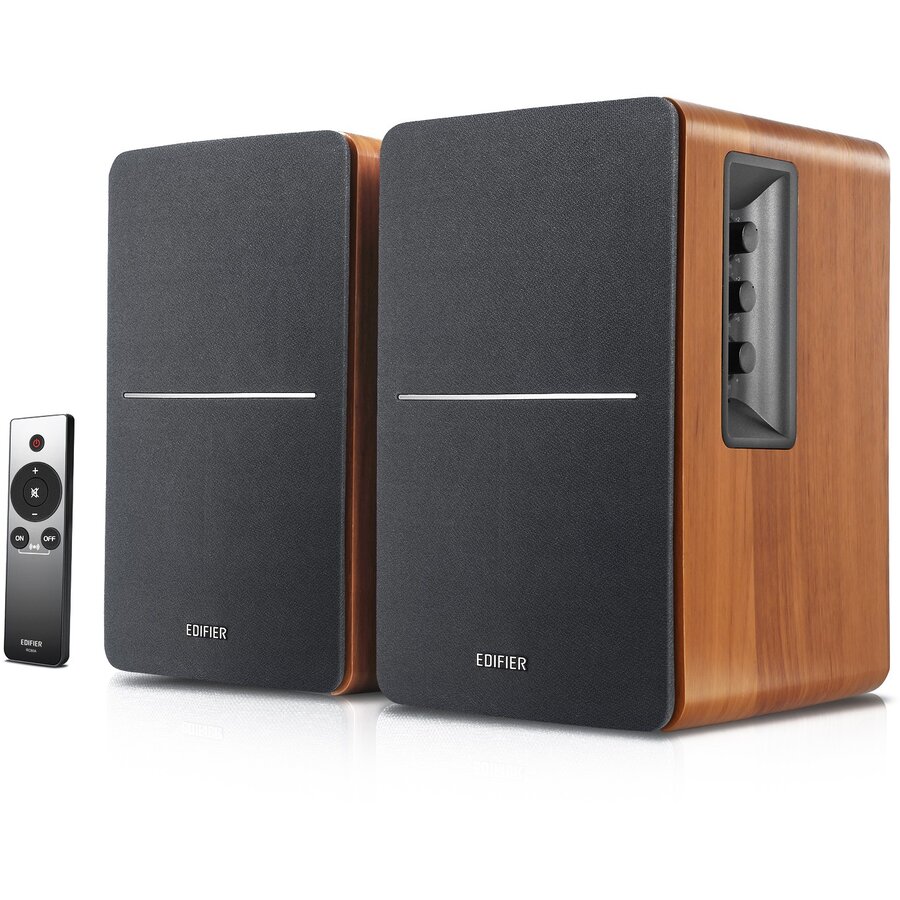 Boxe 2.0 RMS 42W (2 x 21W) Telecomanda Wireless Volum Bass Maro