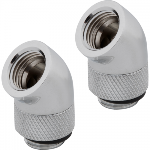 Pachet 2 Racorduri Watercooling CX-9055001-WW Hydro X Series 45° Rotary Adapter Crom