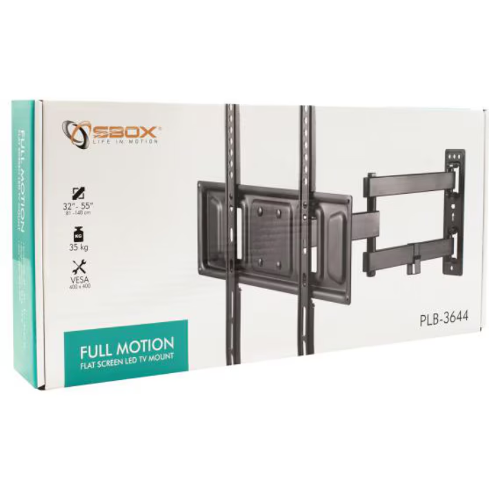 Suport TV SBox PLB-3644-2 32-55inch 35kg Vesa 400x400 Negru — imaginea 3