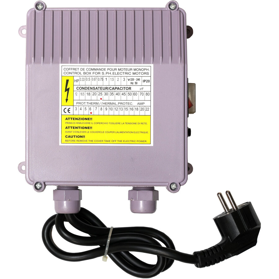 Cutie Control Pompa 6A 25uF Argintiu