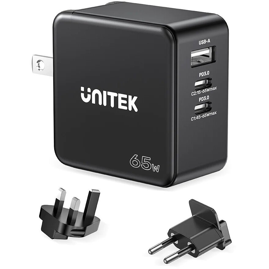 Incarcator Retea P1117B USB 3.2 Type-A 65W Negru - imagine 2