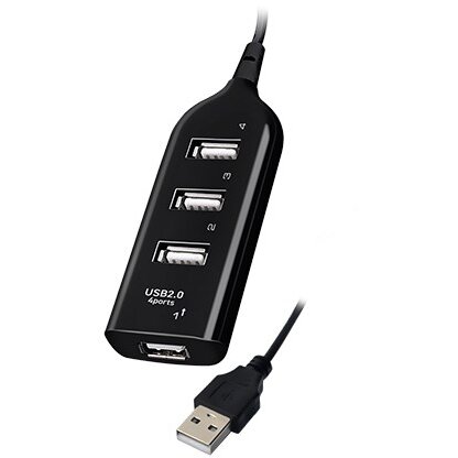 Hub USB TC-234UX 4x USB 2.0  1A Negru