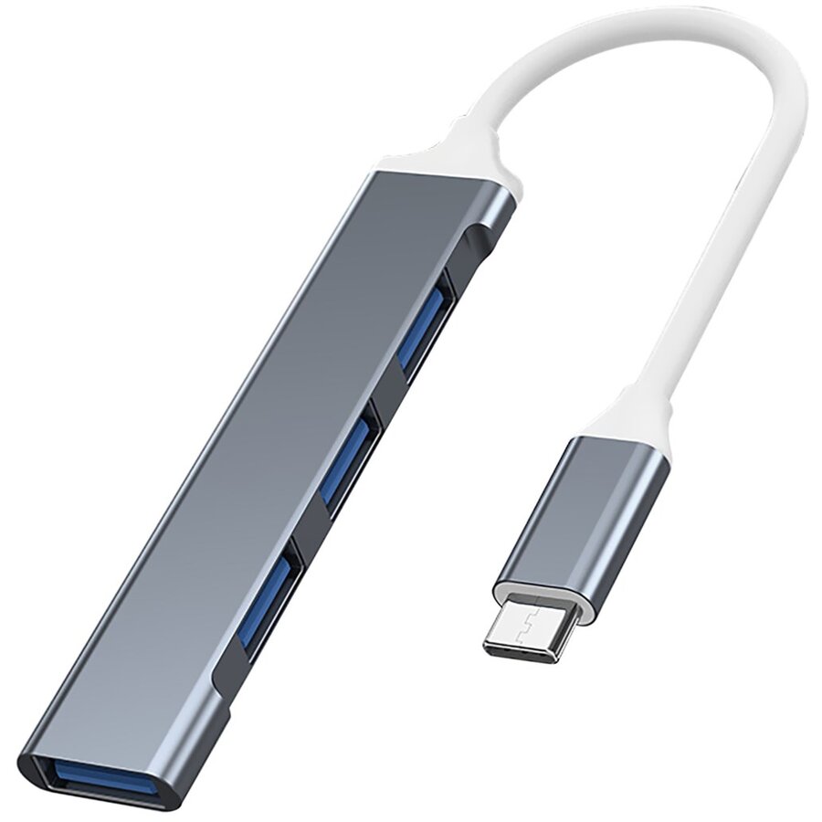 Hub USB TC-4125X    USB-C  1XUSB 3.0 3XUSB 2.0 Gri