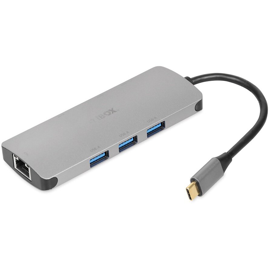 Hub USB IUH3RJ4K  USB 3.2 Gen 1 Type-C 100W  Gri
