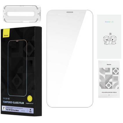 Folie Sticla Apple Iphone 12 Pro MAX + Kit  Curatare  0.4mm