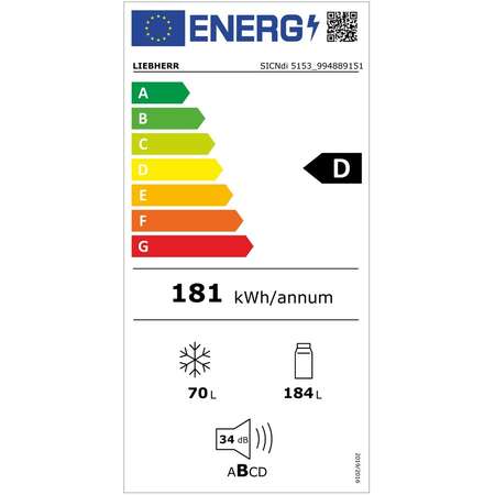 Combina Frigorifica SICNdi 5153 Prime Incorporabil Clasa D Argintiu