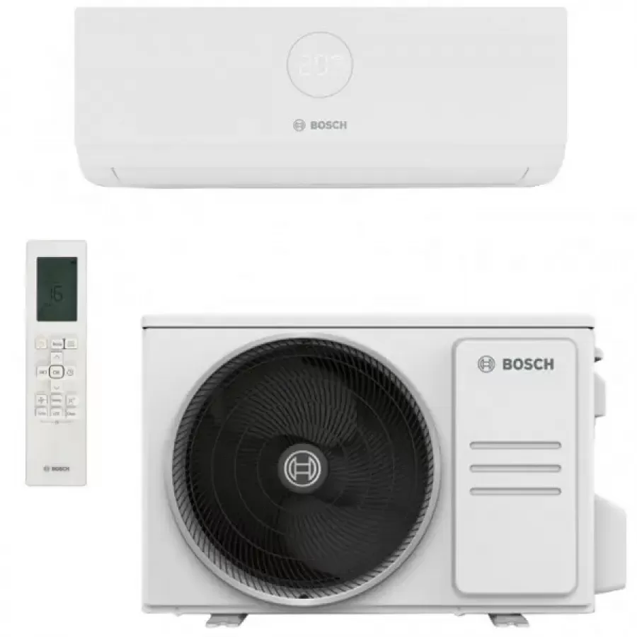 Aparat de Aer Condiționat Bosch Climate 3000i 12000btu A++/A+ Filtru Catalizator Rece Funcții Wind Avoid Me + Follow-Me Wi-Fi Ready Alb