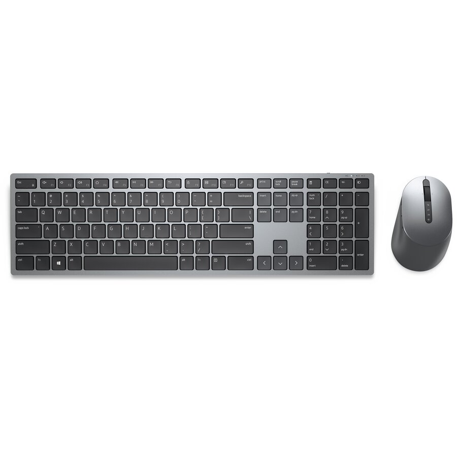 Kit Tastatura si Mouse KM7321W Layout US International Qwerty Negru/Argintiu