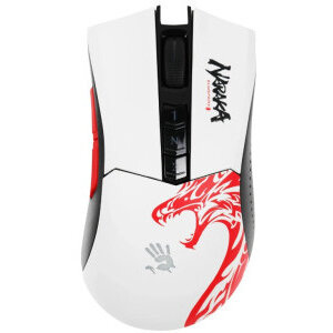 Mouse Gaming R90 Plus Bloody Naraka Wireless 2.4GHz 5000DPI Alb/Negru