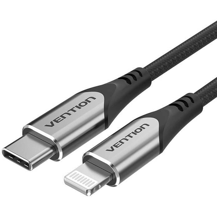 Cablu Date USB-C 2.0  Lightning     3A 1m Gri