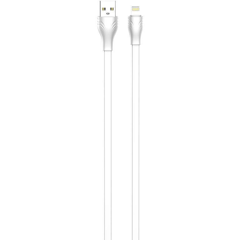 Cablu Date LS553 USB-A  Lightning   2.1A 3m  Alb