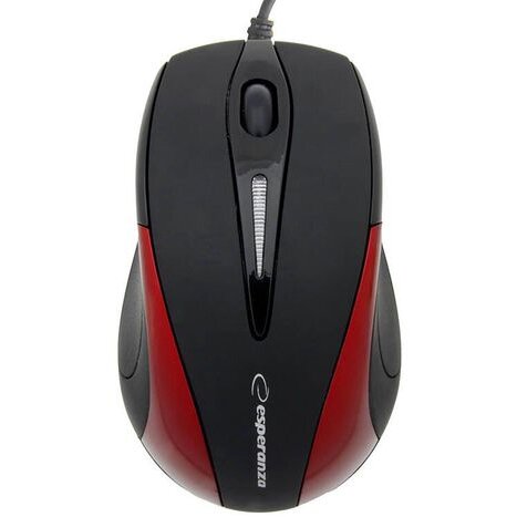 Mouse Optic EM102R cu Fir 800DPI Negru/Rosu