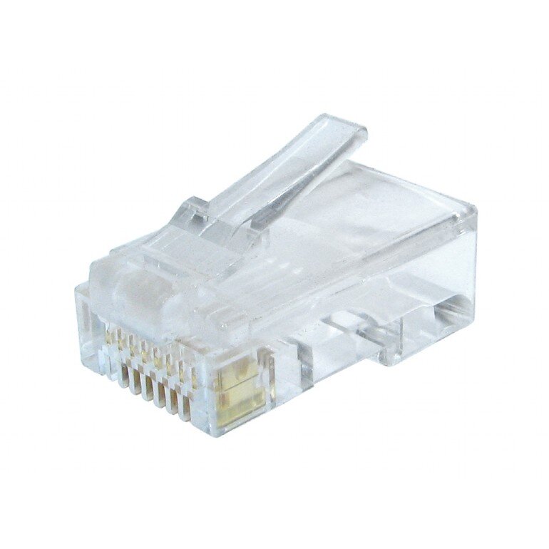 Mufa Modulara RJ-45 Pentru Cablu LAN CAT6 Solid 10 Bucati Transparent