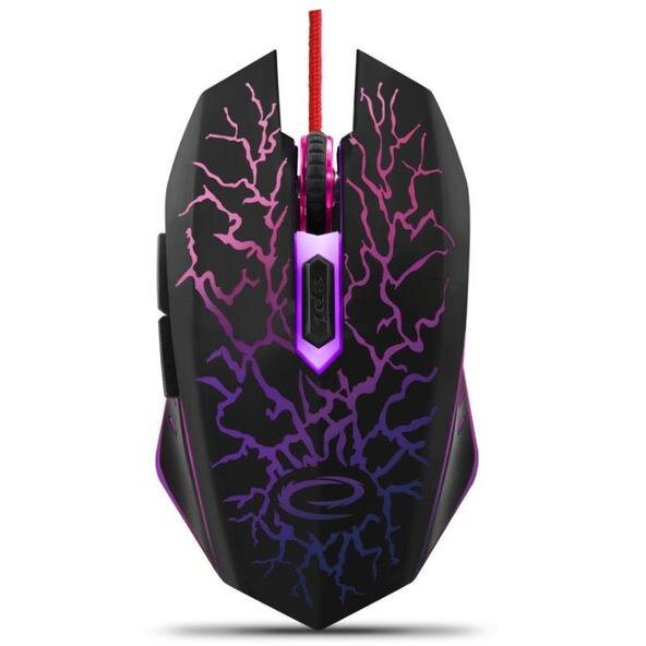 Mouse Gaming EGM211R Iluminare LED cu Fir 2400DPI Negru