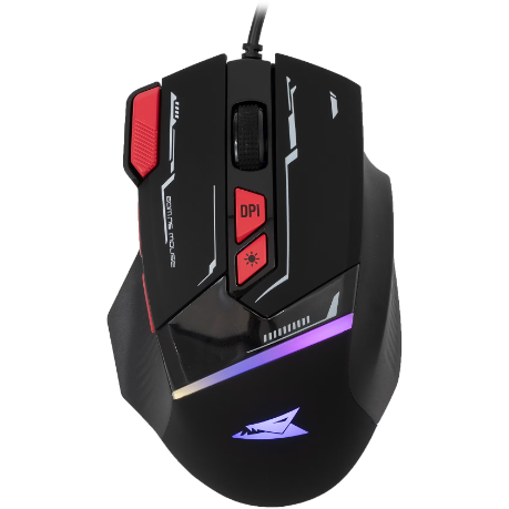 Mouse Gaming BGM-041 MANTA cu Fir 12800DPI Negru