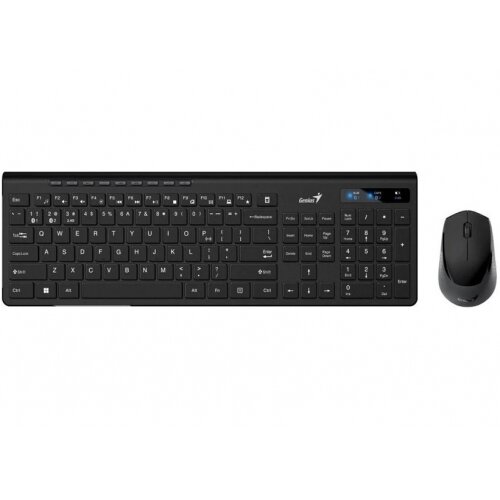 Kit Tastatura si Mouse Wireless Genius SlimStar 8230, 104 taste, 1200 dpi, 3 butoane, BT5.3 + 2.4G, USB (Negru) - imagine 3