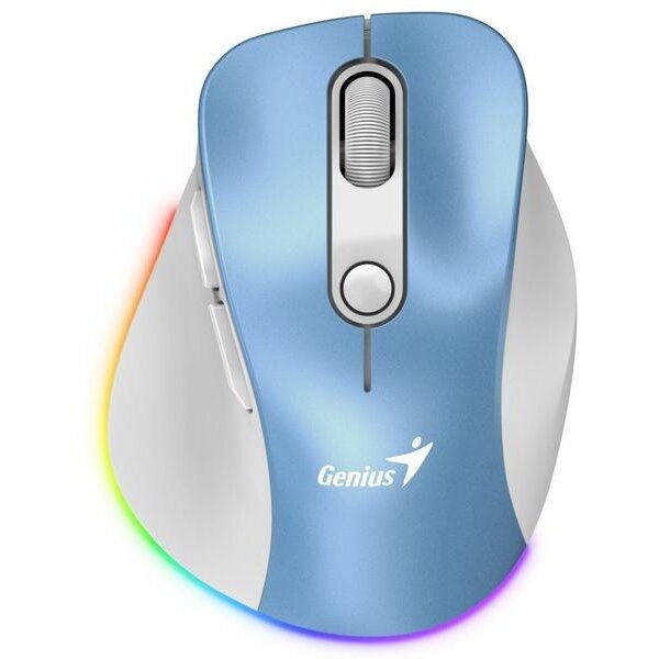 Mouse Wireless Ergo 9000S PC Sau NB BT+2.4GHz Optic 2400dpi Butoane/Scroll 6/1 Albastru