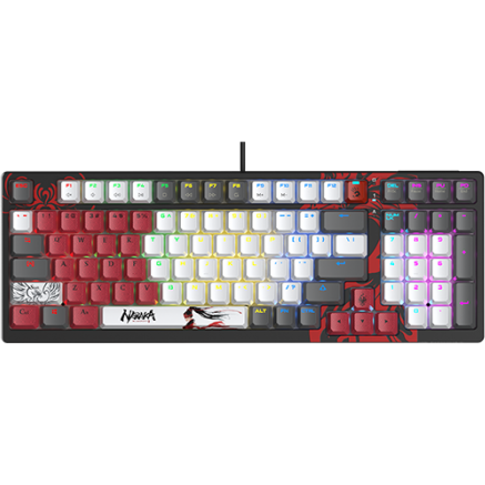 Tastatura Gaming Bloody Co-branded Naraka Cu Fir 1.8m 106 Taste Multimedia Iluminare USB Multicolor