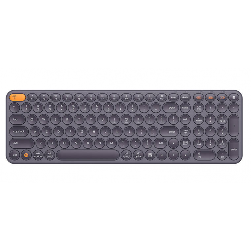 Tastatura Wireless K01A 2.4G Bluetooth 3.0/5.0 Conectare 3 Dispozitive Simultan  Necesita 2x Baterii AAA Gri