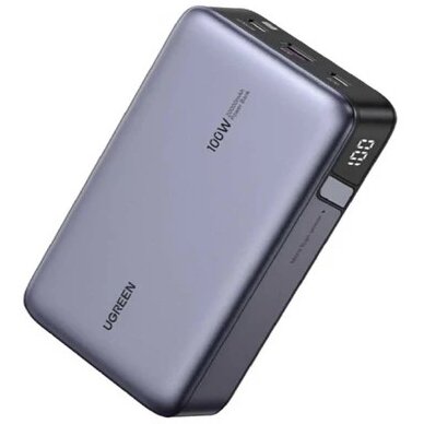 Baterie Externa 20000mAh 100W 1 x USB Type-C Input 2 x USB Type-C Output 1 x USB Output Gri