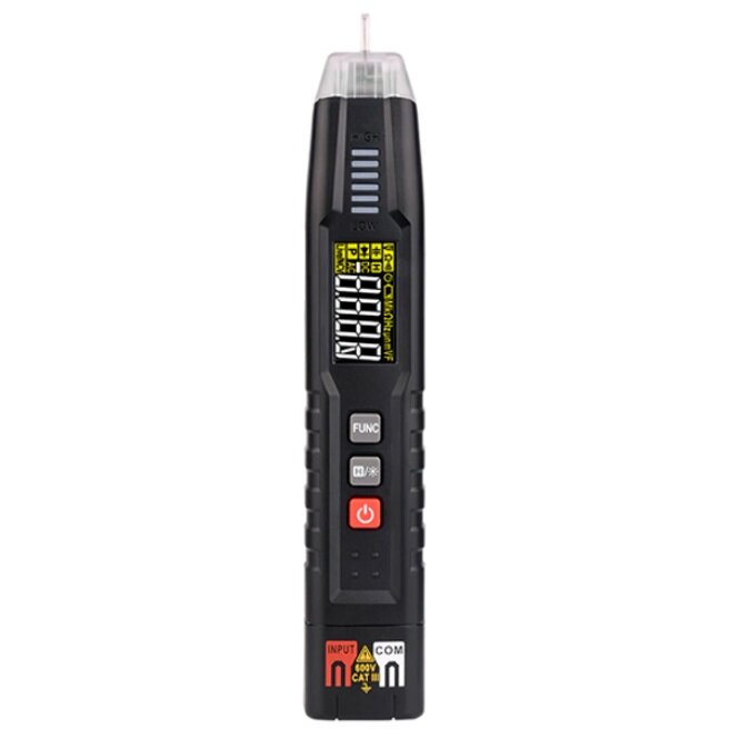 Habotest HT122, Multimetru Universal, Rezistente, Capacități, Frecvente, Diode, True RMS, NCV, Lanterna LED, Funcții smart, Negru