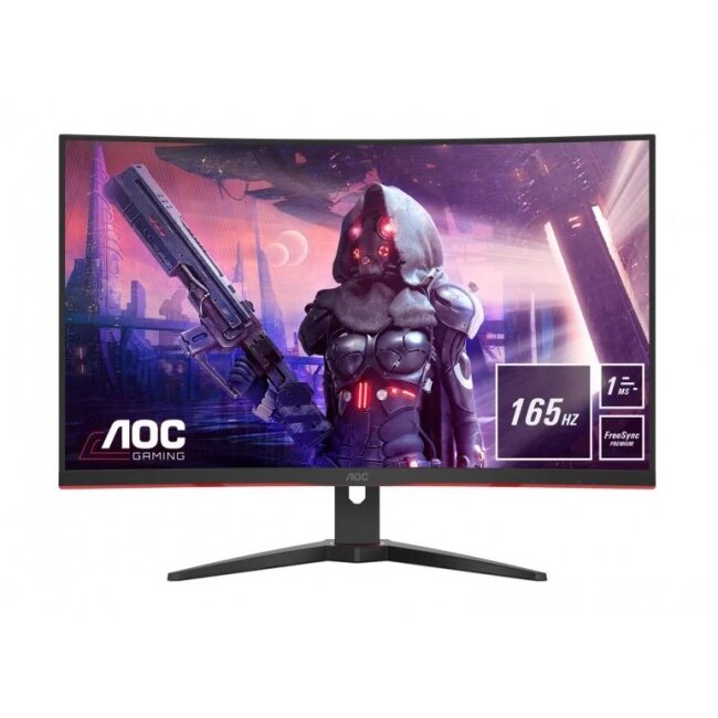 Monitor AOC Gaming CQ32G4VE Curbat 31.5inch 1ms FreeSync Premium 165 Hz Negru