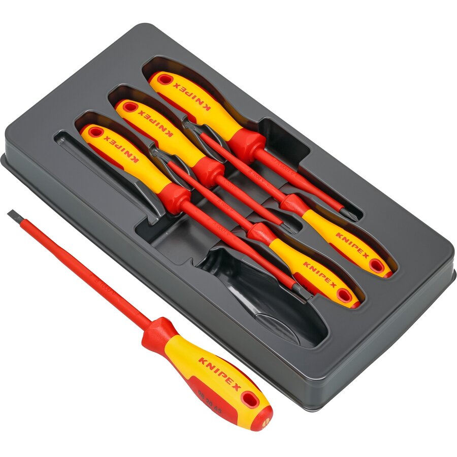 screwdriver set 00 20 12 V01 VDE (red/yellow, 6 pieces)