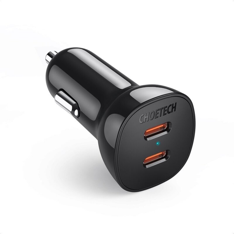 Incarcator Auto TC0008 40W 2x USB-C Negru