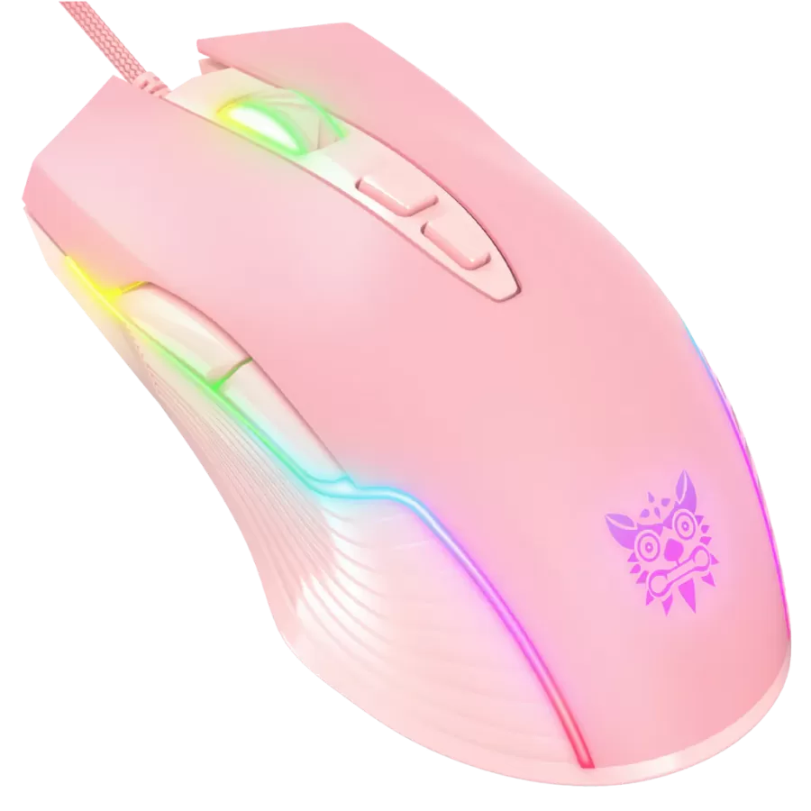 Mouse Gaming Onikuma CW905 cu Fir 6400DPI Roz