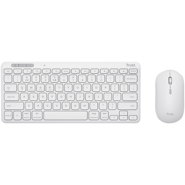 Kit Tastatura si Mouse LYRA Wireless Rechargeable Layout US Alb