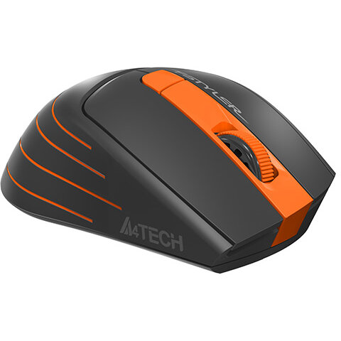 Mouse Gaming A4Tech FG30 Wireless 2.4GHz 2000DPI Negru / Portocaliu — imaginea 2