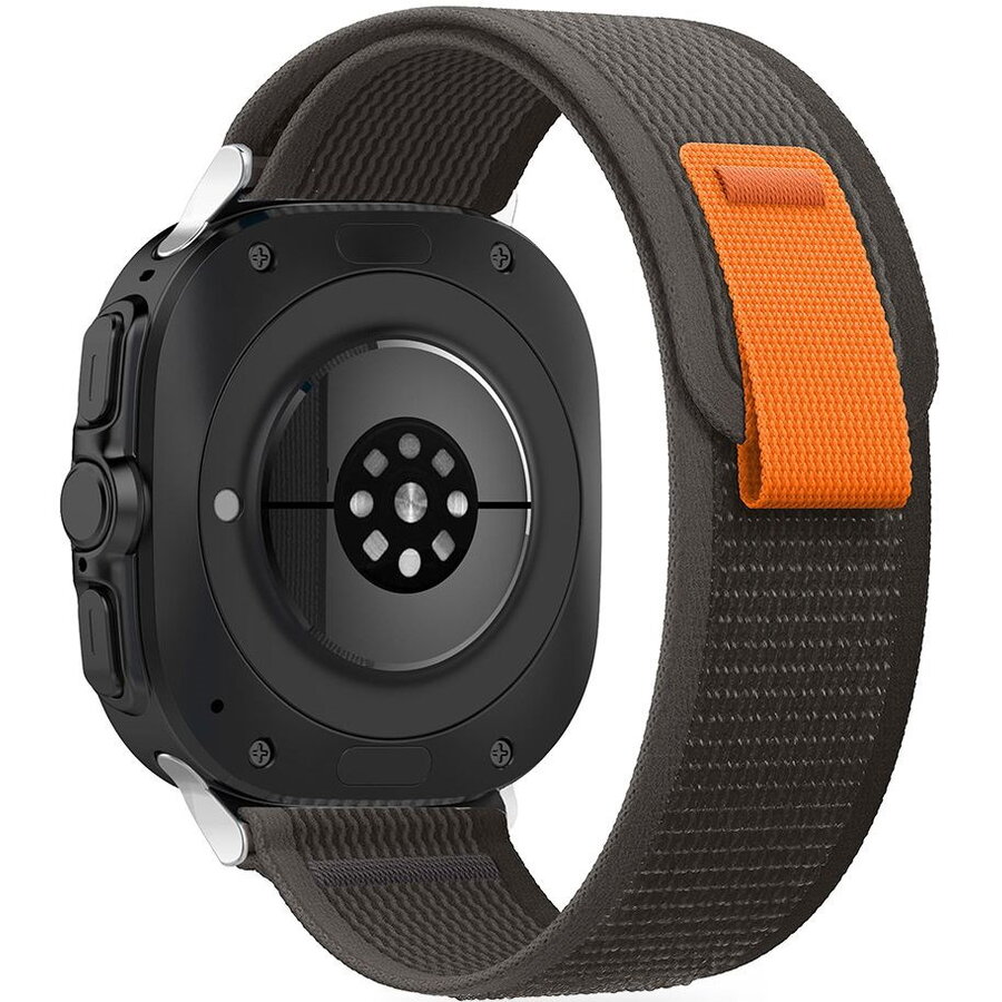 Curea Smartwatch compatibila cu Samsung Galaxy Watch Ultra 47mm Black/Orange