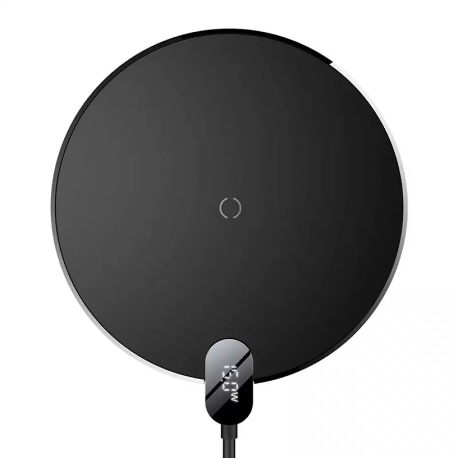 Incarcator Inductiv Baseus Digital LED Wireless 15W Negru