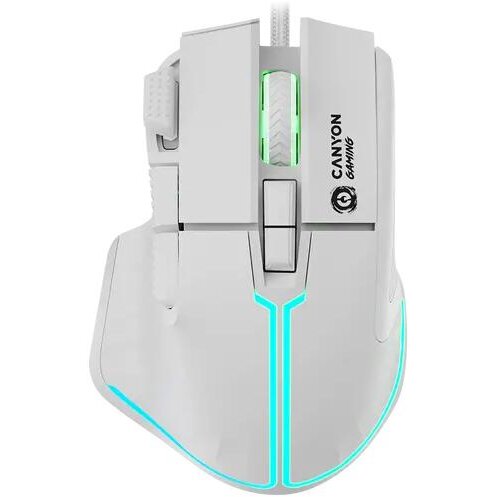 Mouse Gaming Fortnax GM-636 RGB 20000DPI Alb