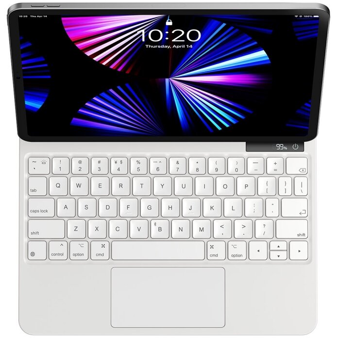 Husa Cu Tastatura Brilliance Case Pro Pentru iPad 12.9inch (2018/2020/2021) Alb