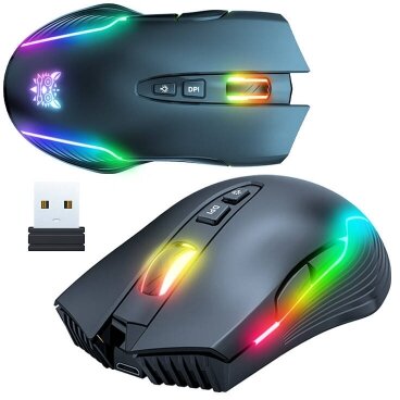 Mouse Gaming Onikuma CW905 Wireless 3600DPI Iluminare RGB Negru — imaginea 3